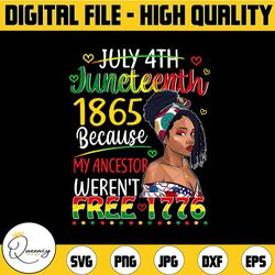 juneteenth 1865 because my ancestors weren't free in 1776 png, african american png, black power png, juneteenth the rea