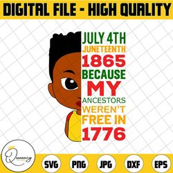 juneteenth svg, juneteenth 1865 because my ancestors weren't free in 1776 svg, black power svg, freedom day, black histo