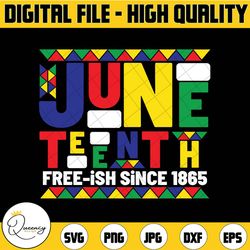black history month svg, juneteenth svg, free-ish since 1865 svg, freeish svg, black woman, vector clipart silhouette cr