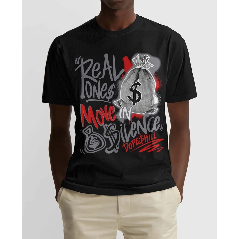Real Ones Move In Silence Unisex Sneaker Shirt, Retro Fire Red 9s Tee, Fire Red 9s Dope Skill T-Shirt, Hoodie