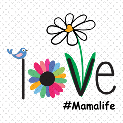 love mama life, svg files for silhouette, files for cricut, svg, dxf, eps, png instant download