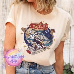 90's space mountain shirt, vintage space mountain shirt, mickey astronaut neon shirt, disney parks shirt, disney world s