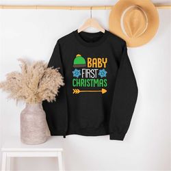 Baby First Christmas Sweatshirt, First Christmas Celebration Shirt, Christmas Gift, Christmas Day Shirt, Christmas Baby