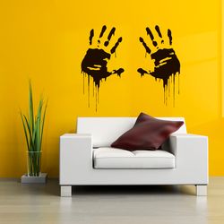 Hands And Blood Drops, Bloody Hands Zombies, Auto Stickers Wall Sticker Vinyl Decal Mural Art Decor