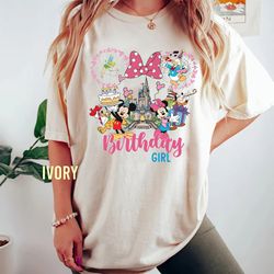 comfort colors disney birthday girl shirt, disney birthday shirt, disney birthday squad, birthday crew, mickey and frien
