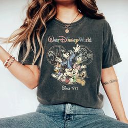 comfort colors vintage walt disney world est 1971 shirt, mickey and friends, disneyworld est 1971 shirt, disney family m