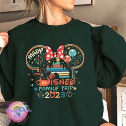 customized disney trip 2023 sweatshirt, disney family vacation 2023 shirts, mickey minnie disneyland hoodie, disney squa