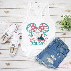 disney birthday tank, disney squad tank, girl disney tank top, disney birthday girl shirt, disney birthday squad shirt,