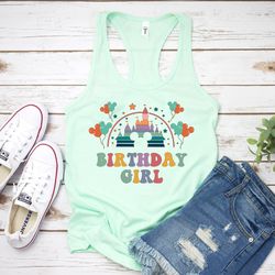 disney birthday tank, mickey ears tank, disney castle tank, mickey birthday tank, mickey crew shirt, disney birthday gir