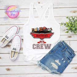 disney cars mcqueen pit crew tank, disney pixar cars tank, lightning mcqueen shirt, lover cars tank, car birthday party