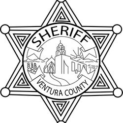 badge of the sheriff of ventura county, california svg vector file for laser engraving, cnc router, cutting, engraving,
