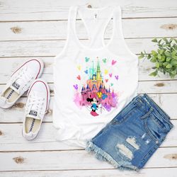 disney castle tank, disney minnie tank, watercolor disney tank, magic kingdom tank, disney character tank, disneyworld t