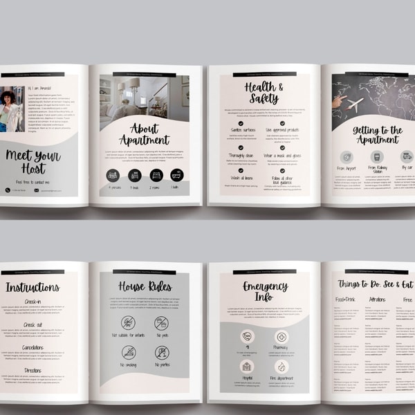 Airbnb Welcome book template, Guest book, airbnb template, w | Inspire ...