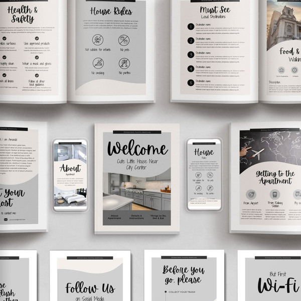 Airbnb Host Bundle, Welcome book template, guest book, welcome guide rental template, house manual, airbnb instagram (1).jpg