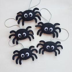 cute halloween decorations, spider, halloween tray decor, home decor, scary ornaments, set spider ornaments