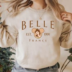 disney princess sweatshirt, belle princess sweatshirt, disney belle sweatshirt, princess hoodie, disney vacation shirt,