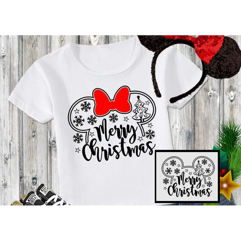 SVG DXF File for Merry Christmas Mickey and Minnie.jpg