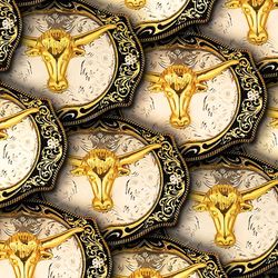 rodeo buckles 23 seamless tileable repeating pattern