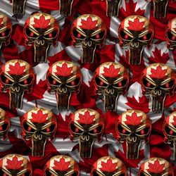 canadian punisher 23 seamless tileable repeating pattern