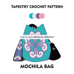 PATTERN: Tapestry crochet bag / wayuu mochila bag / BOHO - 2