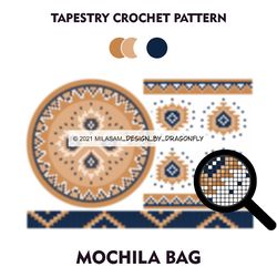 PATTERN: Tapestry crochet bag / wayuu mochila bag / BOHO - 3