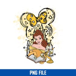 belle minnie bow ears png, belle princess png, minnie mouse png, disney png digital file