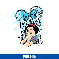 snow white minnie bow ears png, snow white princess png, minnie mouse png, disney png digital file
