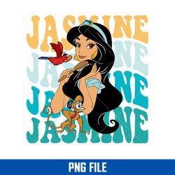 jasmine princess png, disney princess png, princess family trip png digital file