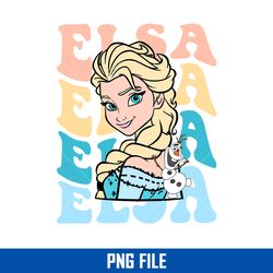 elsa princess png, disney princess png, princess family trip png digital file
