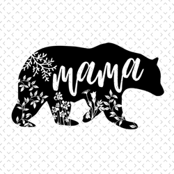 floral mama bear svg, mothers day svg, mama bear svg, mama svg, bear mom svg, mom svg, mothers svg, floral bear svg, flo