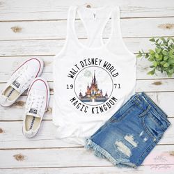 disney world tank, disney 1971 shirt, vintage disney tank top, disney castle tank, disneyland shirt, magic kingdom shi