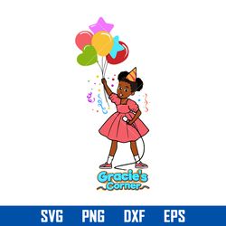 gracie's girl birthday svg, gracie's corner party svg, gracie's corner svg, gracie's corner girl svg, png eps dxf file