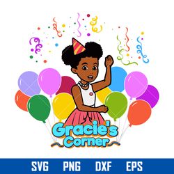 gracie's girl birthday svg, gracie's corner birthday svg, gracie's corner svg, png eps dxf digital file