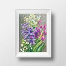 Printable, Bouquet with wild flowers, Wall art, Home decor, Poster, Digital file, Art print, Flower painting, Download