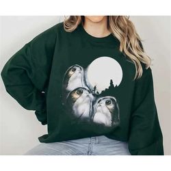 cute three porg with moon sweatshirt / retro star wars t-shirt / walt disney world tee / disneyland family vacation trip