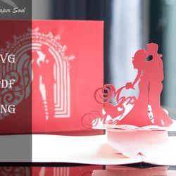 pop up wedding card svg | pop up card svg | bride and groom svg | mr and mrs svg | greeting card svg | paper soul craft