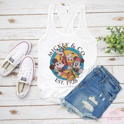 disney mickey and co, vintage mickey mouse tank top, mickey mouse tank, retro disney tank, disney group shirt