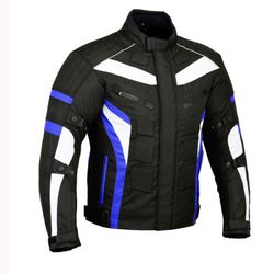 men's motorcycle waterproof cardura textile jacket with protective guards