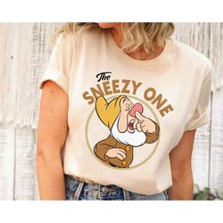 retro 90s the sneezy one snow white and seven dwarfs shirt / sneezy dwarf disney t-shirt / walt disney world shirt / dis