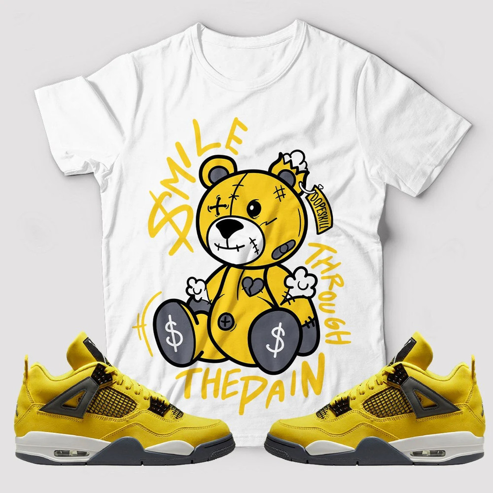 Bean Unisex Sneaker Shirt, Retro Lightning 4s Tour Yellow Tee, Jordan 4 Lightning Tour Yellow T-Shirt, Hoodie, Tanktop
