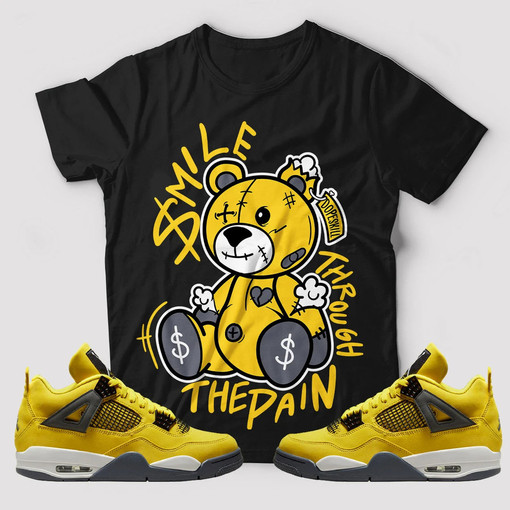 Bean Unisex Sneaker Shirt, Retro Lightning 4s Tour Yellow Tee, Jordan 4 Lightning Tour Yellow T-Shirt, Hoodie, Tanktop