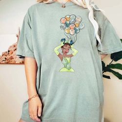 disney princess shirt, tiana shirt, tiana princess shirt, mickey balloon shirt, disney trip shirt, comfort colors shirt,