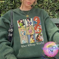 disney princess sweatshirt, retro princess shirt, disney princess hoodie, disney group shirt, disney vacation shirt, wal