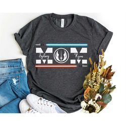 custom star wars mom jedi lightsaber shirt / mother son daughter t-shirt / mother's day gift ideas / galaxy's edge / wal