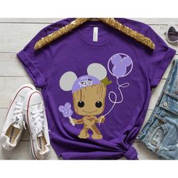 Cute Baby Groot Wears Mickey Ears Disney 100 Years Of Wonder Shirt / Disney Anniversary T-shirt / Walt Disney World / Di