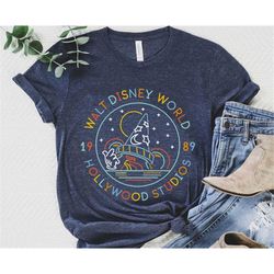 retro sorcerer's hat disney's hollywood studios shirt / disney fantasia tee / walt disney world t-shirt / disneyland fam