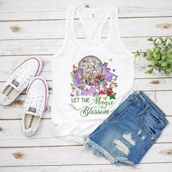 epcot figment tank top, disney figment shirt, figment dragon shirt, let the magic blossom shirt, flower and garden shirt