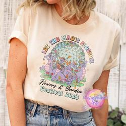 epcot flower and garden shirt, figment shirt, let the magic blossom shirt, epcot topiaries shirt, epcot center shirt, ep