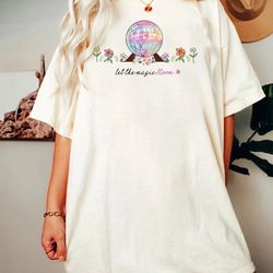 epcot flower and garden shirt, floral disney shirt, epcot festival shirt, let the magic blossom, epcot family shirt, com