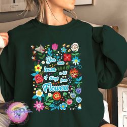 epcot flower and garden sweatshirt, alice in wonderland shirt, you can learn a lot of things, disneyworld sweatshirt